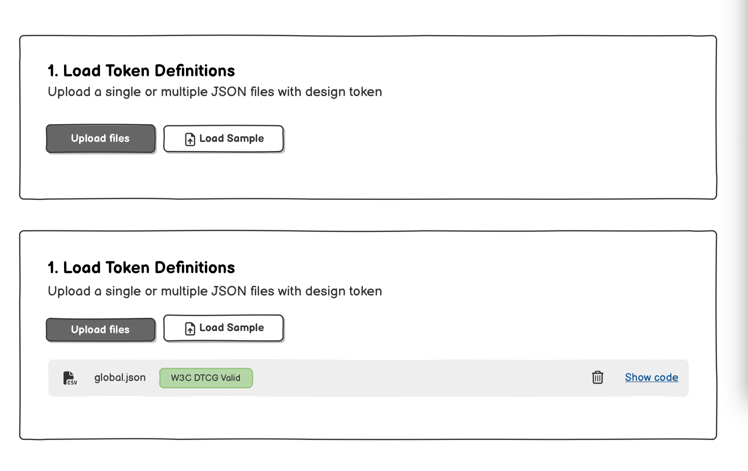 Token Lens Balsamiq prototype