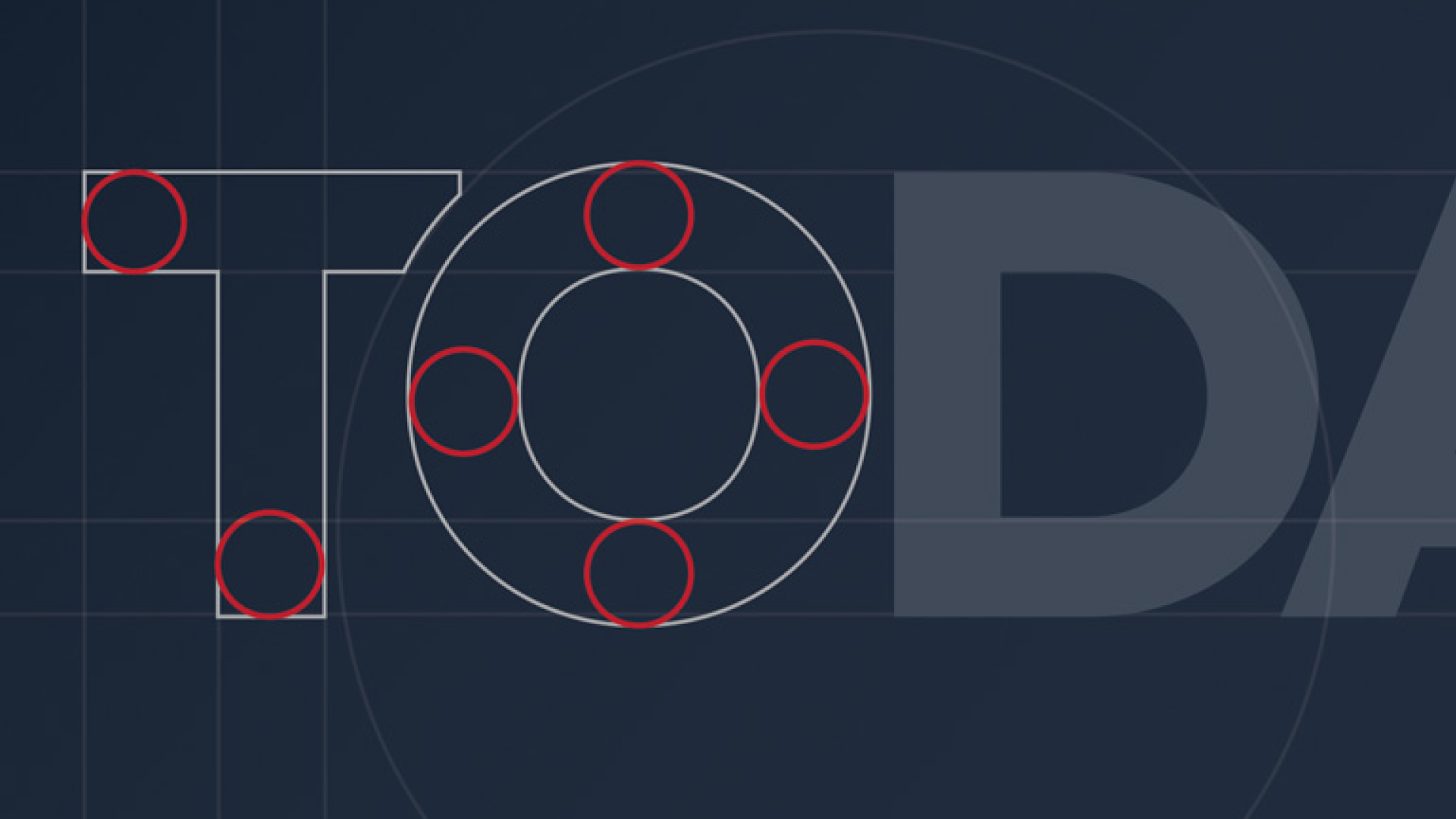 Shape details of the Today editorial brand logotype
