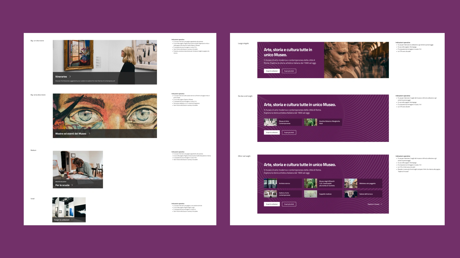 Reusable interface components for civic museum websites