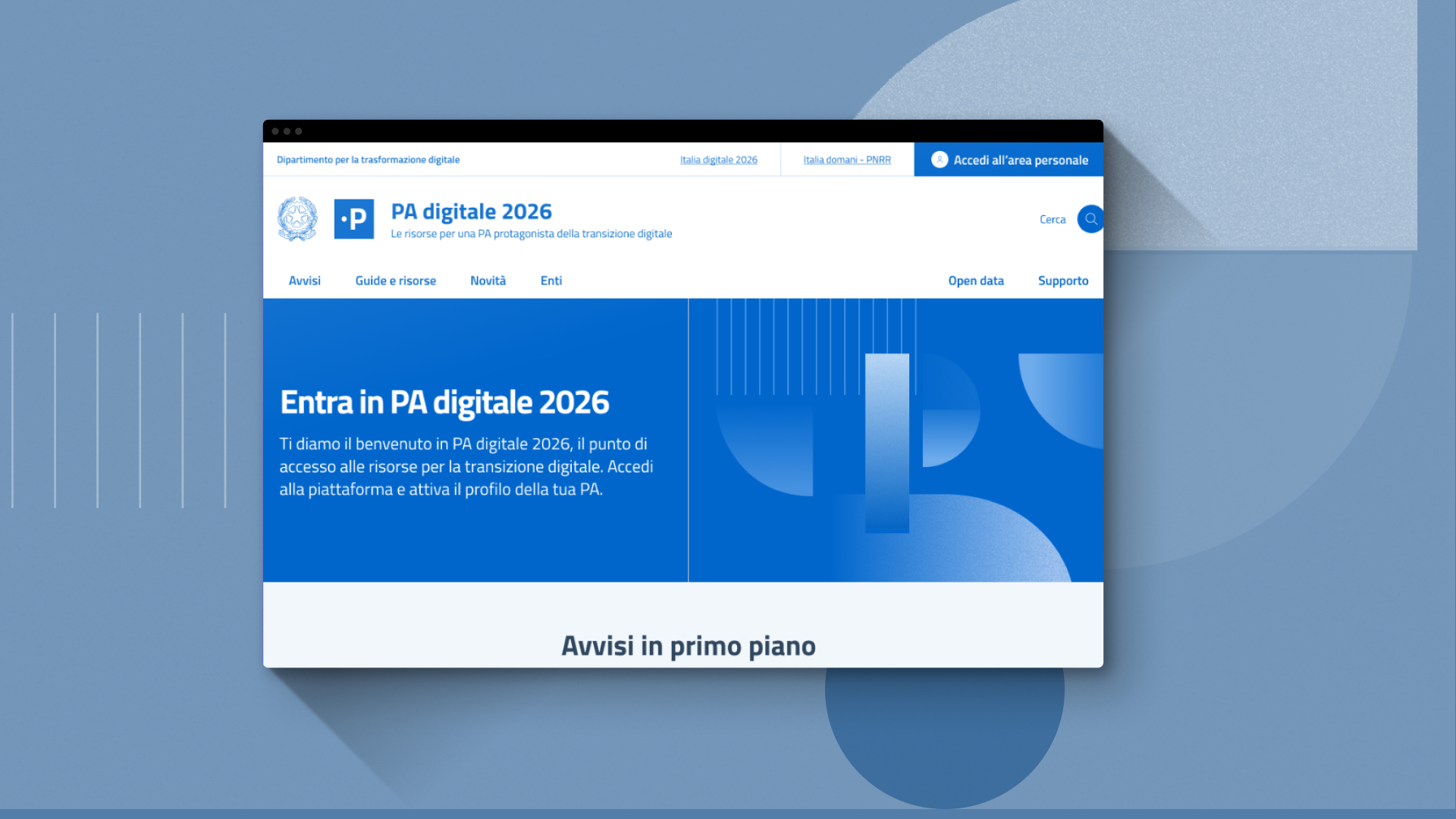 PA Digitale 2026 platform for public administration funding