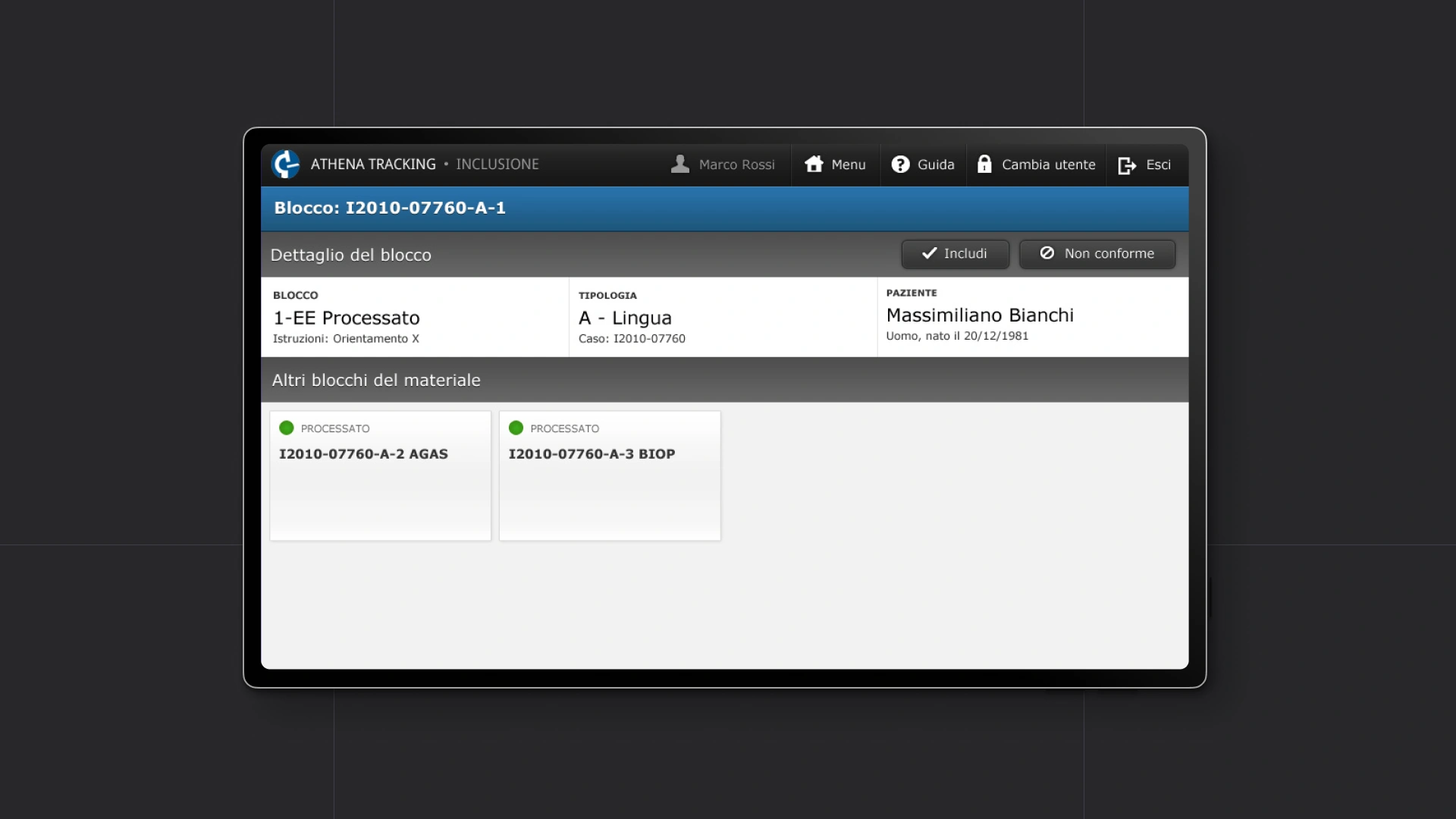 Athena patient tracking interface