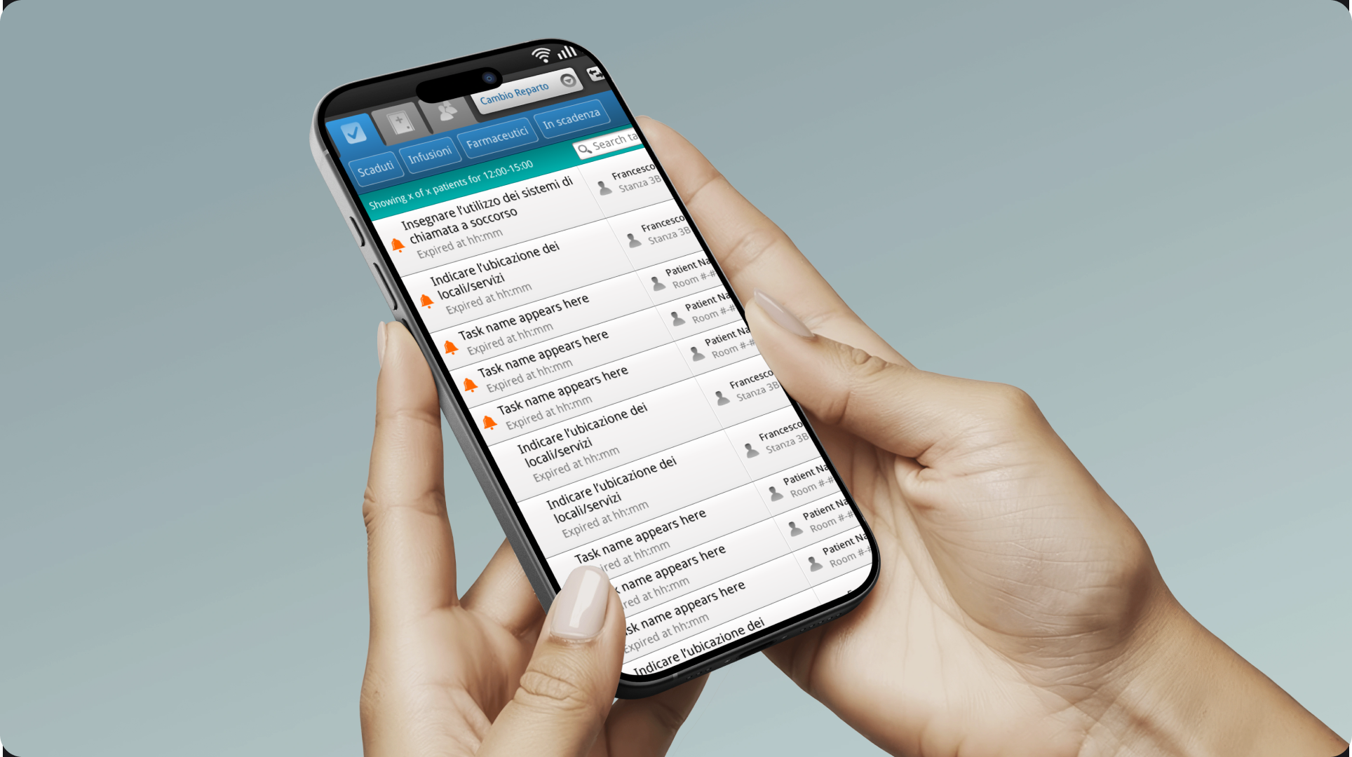 Galileo mobile healthcare application interface